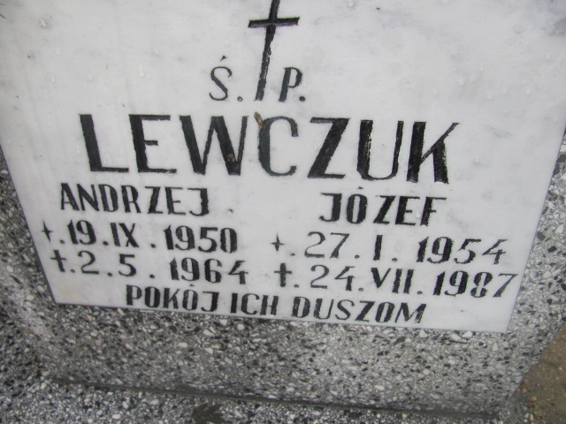 Józef Lewczuk 1954 Zgorzelec - Grobonet - Wyszukiwarka osób pochowanych