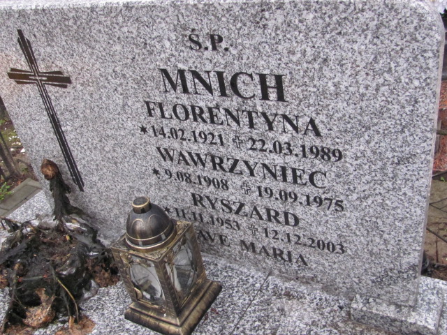 Florentyna Mnich 1921 Zgorzelec - Grobonet - Wyszukiwarka osób pochowanych