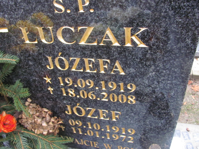 Józefa Łuczak 1919 Zgorzelec - Grobonet - Wyszukiwarka osób pochowanych