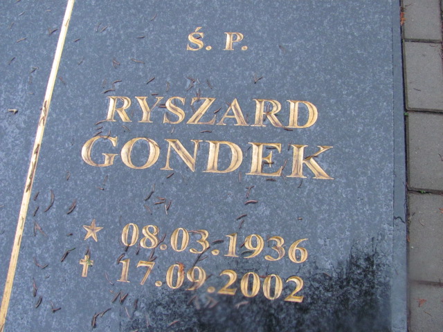 Ryszard Gondek 1936 Zgorzelec - Grobonet - Wyszukiwarka osób pochowanych