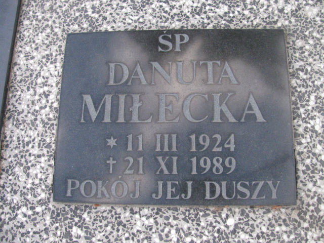 Danuta Miłecka 1924 Zgorzelec - Grobonet - Wyszukiwarka osób pochowanych