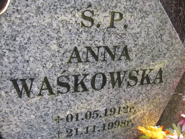 Anna Waśkowska 1912 Zgorzelec - Grobonet - Wyszukiwarka osób pochowanych