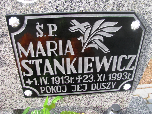 Maria Stankiewicz 1913 Zgorzelec - Grobonet - Wyszukiwarka osób pochowanych