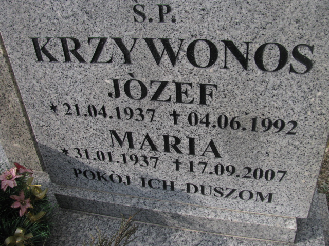 Maria Krzywonos 1937 Zgorzelec - Grobonet - Wyszukiwarka osób pochowanych