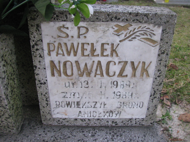 Paweł Nowaczyk 1989 Zgorzelec - Grobonet - Wyszukiwarka osób pochowanych