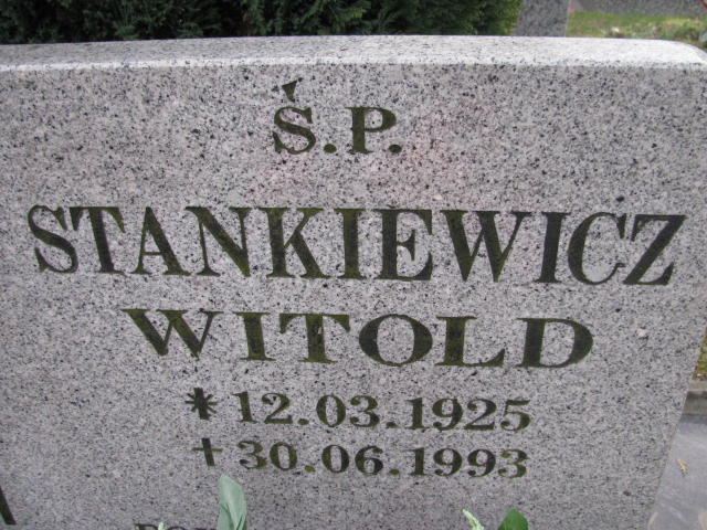 Witold Stankiewicz 1925 Zgorzelec - Grobonet - Wyszukiwarka osób pochowanych