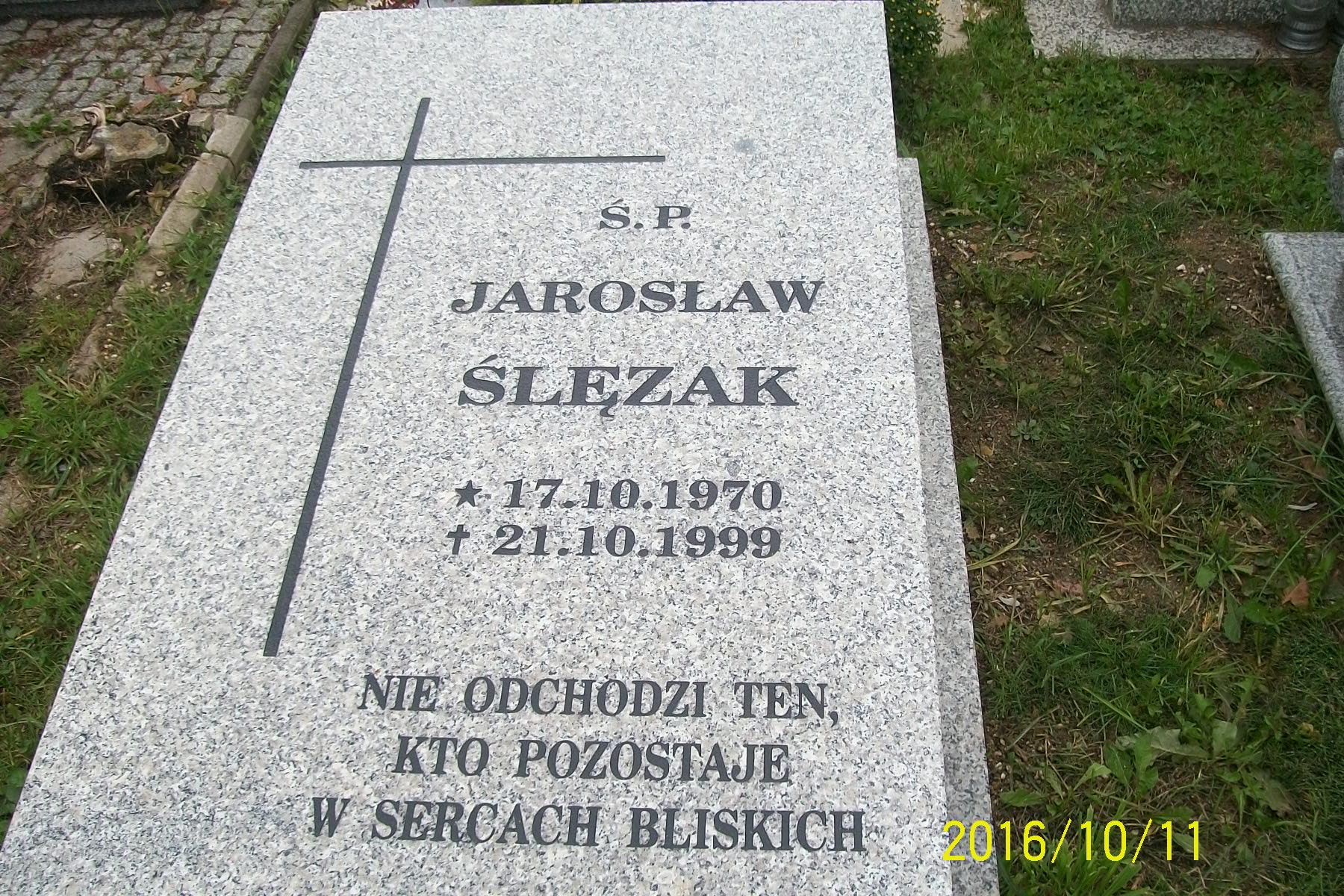 Jarosław Ślęzak 1970 Zgorzelec - Grobonet - Wyszukiwarka osób pochowanych