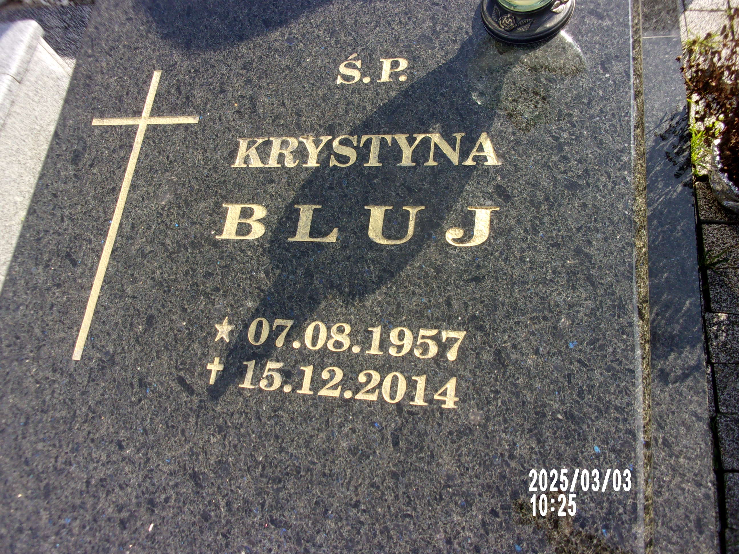 Krystyna Bluj 1957 Zgorzelec - Grobonet - Wyszukiwarka osób pochowanych